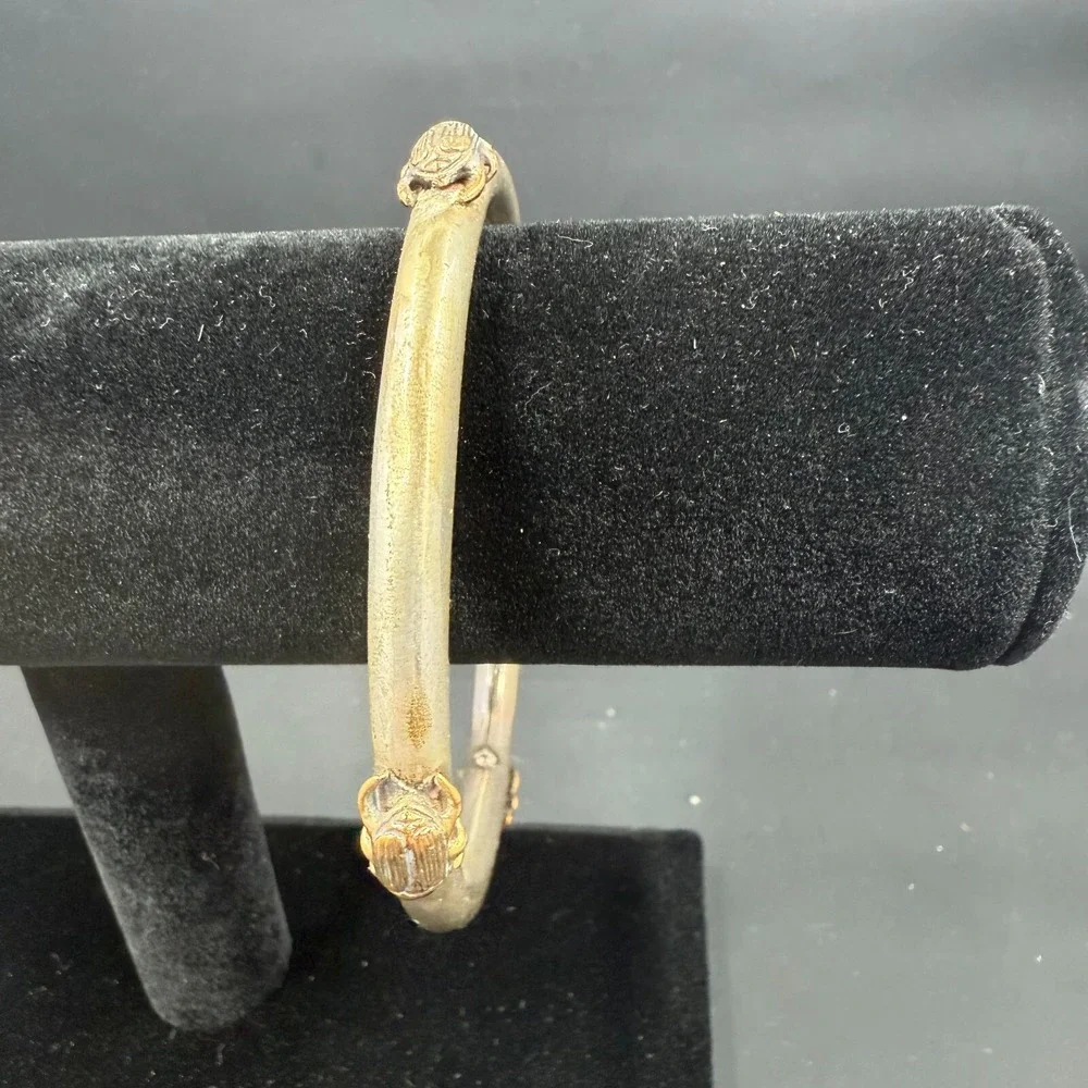 Stephen Dweck‎ Bronze Scarab Bangle Bracelet 2.75